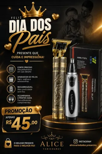 Kit máquina de corte + aparador de pelos
