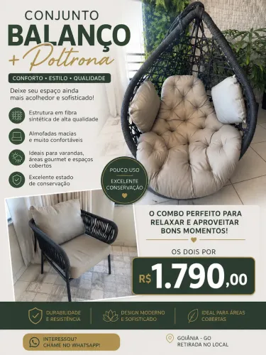 Conjunto balanço e poltrona 