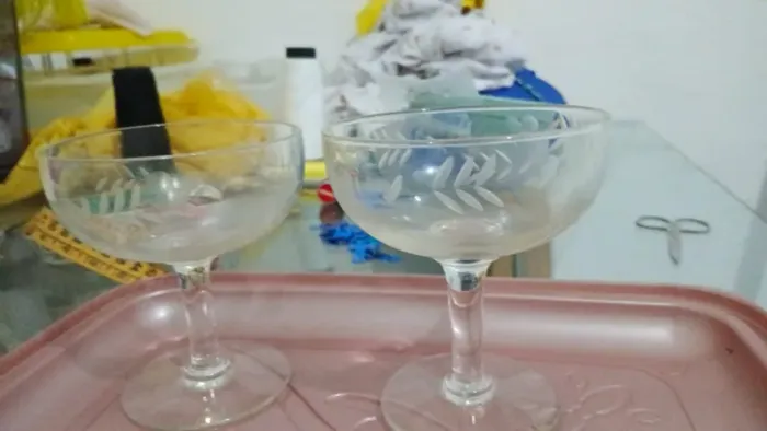Taças De Cristal, Pratos E Xícaras Vintage Anos 50 (Venda Separada Ou Lote)