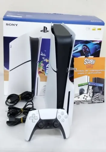 Ps5 Slim Midia Fisica 1 TB, Seminovo, 1 Controle, Loja Garantia 1 Ano No Aparelho