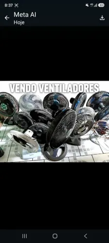 Ventilador funcionando valor apartir de 80,00