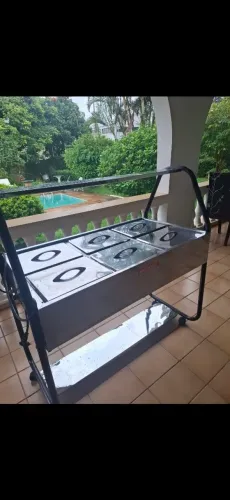 Rechaud Elétrico para 6 Cubas - Ideal para Buffet e Eventos