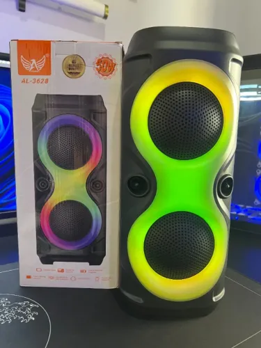 Caixa de Som Portátil 50W Bluetooth LED RGB
