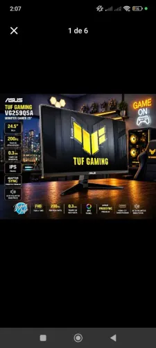 Monitor Gamer Asus TUF 25p 200Hz