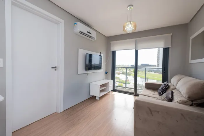 Apartamento à venda no Inn, Parque Una - 41 m², 1 quarto, móveis planejados, sacada, face