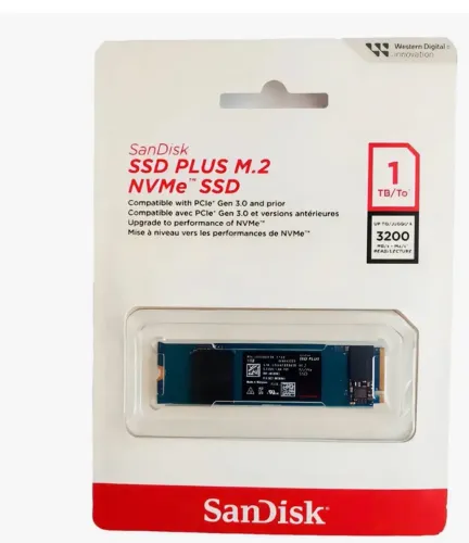 Ssd M.2 1tb Sandisk Plus Nvme 2280 Azul-marinho