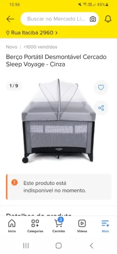 Desapegando: Berço portátil Voyage Sleep - seminovo