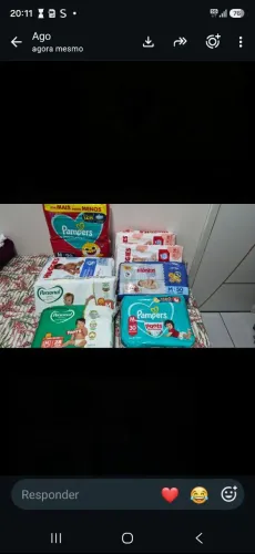 Vendo fraldas descartáveis a preço de custo 