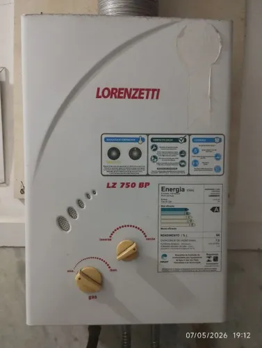 Aquecedor Lorenzetti a gás 
