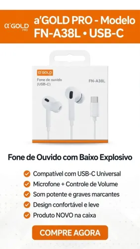 Fone de ouvido tipo C