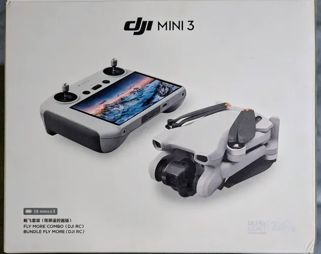 DJI MINI 3 FLY MORE COMBO (DJI RC) - IMPECÁVEL | COM NOTA FISCAL E GARANTIA ATÉ 18/12/2026
