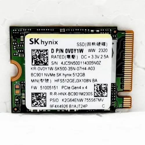 Vendo SSD 512GB NVMe M.2 2230 SK hynix BC901