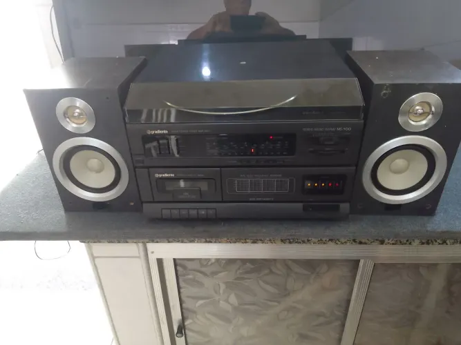 Som gradiente funciona tudo toca disco fita radio com agulha nova funcionando tudo