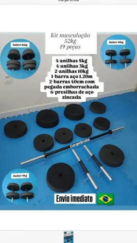 Kit musculação 52kg 