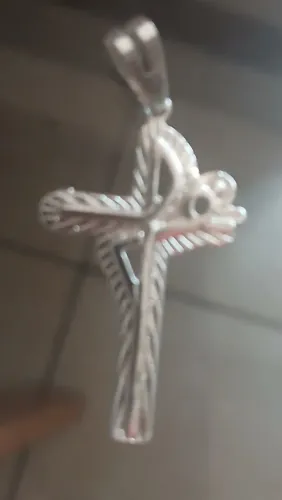Pingente banhado a prata 