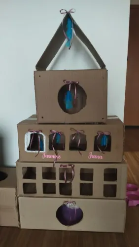 Casinha triplex para gatos