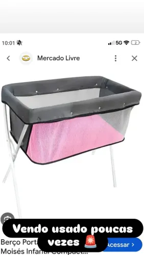 Berço menina, novo 250,00