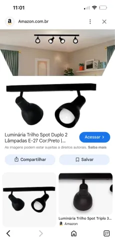 Lustre teto luminária preta 2 unidades 