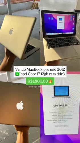 Macbook pro mid 2012 i7 12gb BARATO 