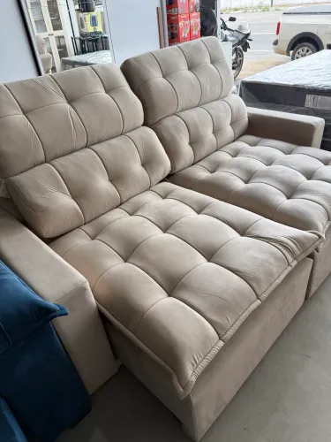 Sofá Retratil Reclinavel Tufão no Jolie com garantia a pronta entrega em Promoção!