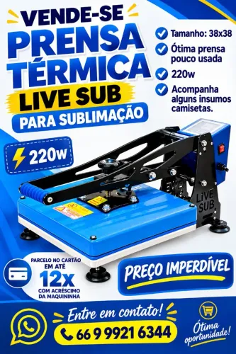 Maquina de sublimar camisetas LIVE SUB