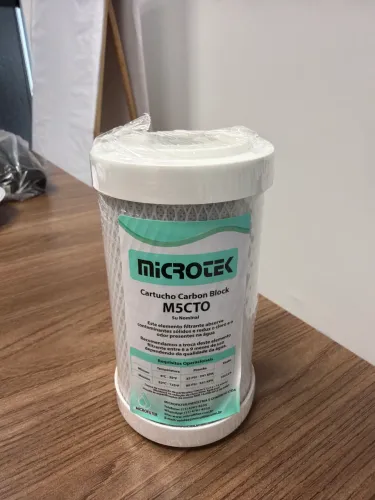 refil de filtro de água da marca Microtek, modelo Carbon Block M5CTO
