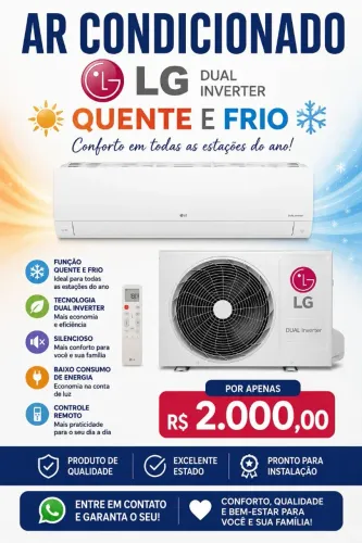 AR CONDICIONADO QUENTE/FRIO 9000 BTUs - NOVO LACRADO