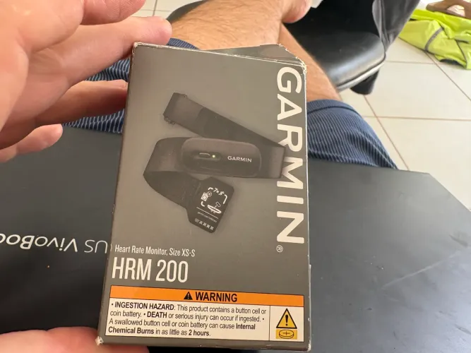 Garmin hrm200 monitor de frequência cardíaca.usada 4x tamanho s/sx )