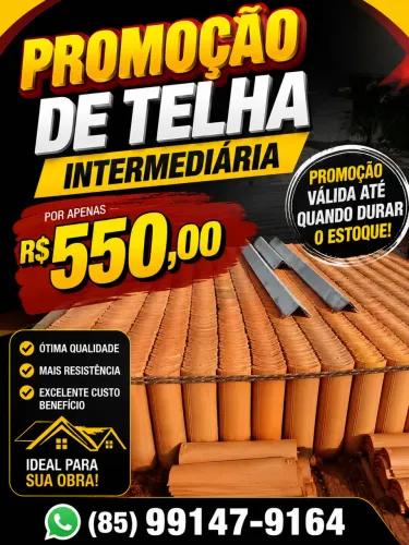 Promoção de telha intermediária
