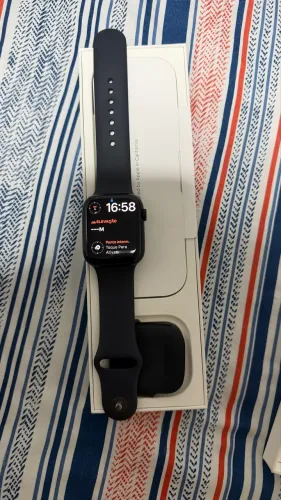 Relógio Apple Watch série 9 45mm bateria 100% caixa cabo completo todo original