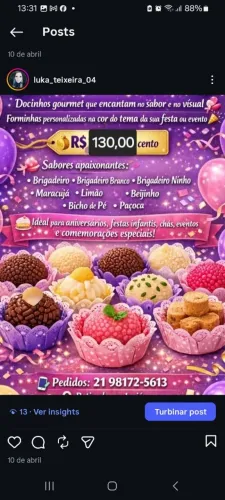 Vendo doces tradicionais para festa deliciosos com material de qualidade,personalizados.