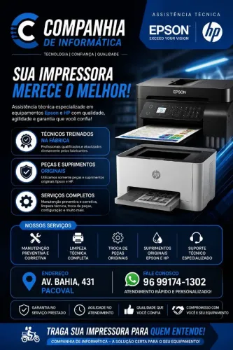 Conserto e assistência técnica impressoras epson