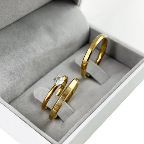 ? Alianças Banhadas a Ouro 18K | Brilho Que Impressiona no Primeiro Olhar