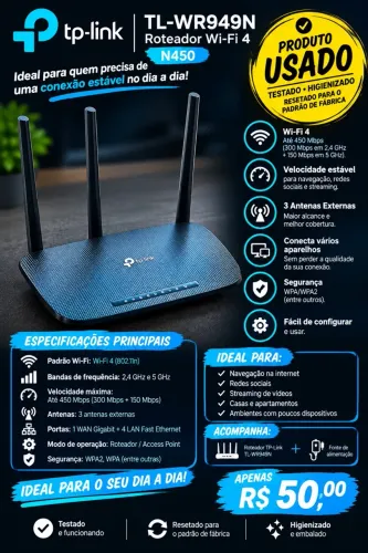 ROTEADOR TP-LINK TL-WR949N (usado)