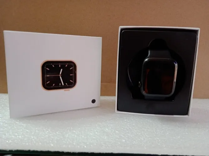Smartwatch Preto relógio inteligente recebe ligações e notificações de mensagem