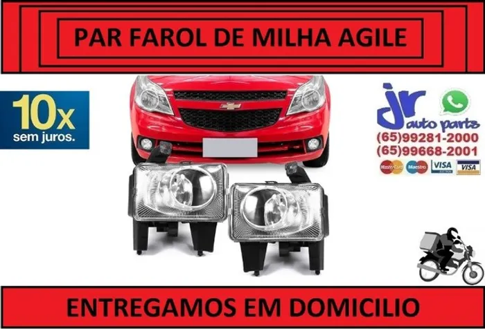 Par Farol de Milha Agile 09 a 13 Auxiliar Neblina