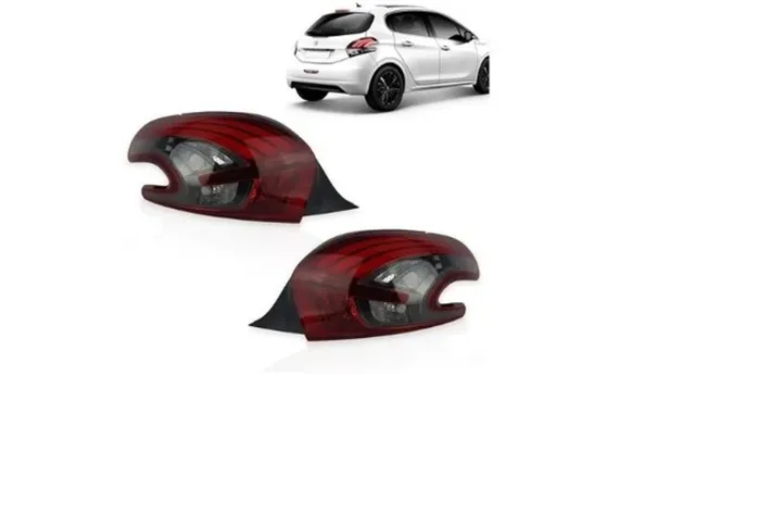 Par Lanterna Fume Peugeot 208 Hatch 2017 2018 2019 Com LED