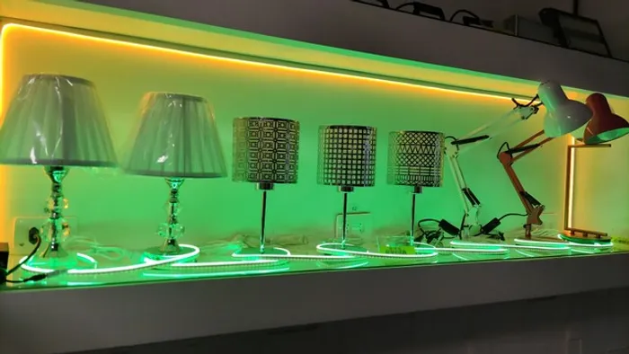 Neon LED Verde e Gold 12v Rolo 5m