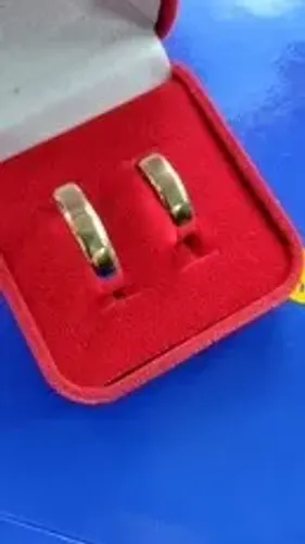 Alianças 3 mm Boleadas 3.20 Gramas Casamento Alianças Para Noivado e Casamento Ouro 18 Ki