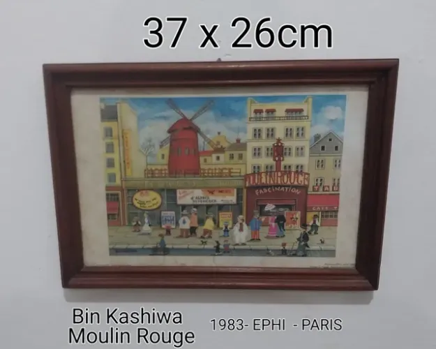 Reprodução de Ilustração De Bin Kashiwa -  MOULIN ROUGE - 26,5 X 37 cm<br>EPHI- Paris-1983