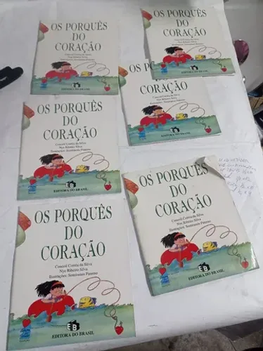 6 unidades livro os porquês do coraçao