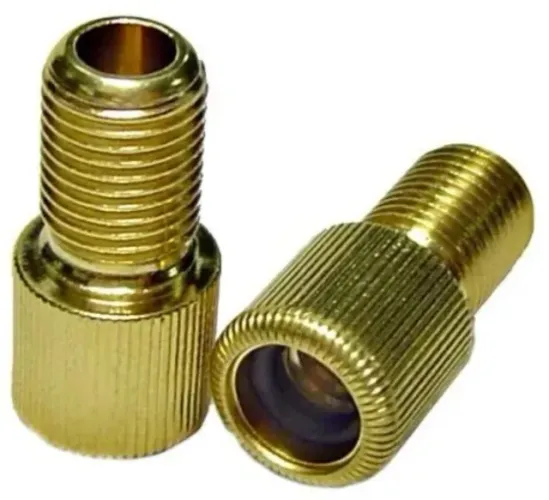 5x Adaptador Pneu Bico Fino Válvula Presta para Grosso Schrader Enche no Posto 4671