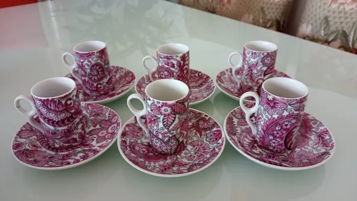 Jogo de Xícaras para Cafezinho em Porcelana Bohemia