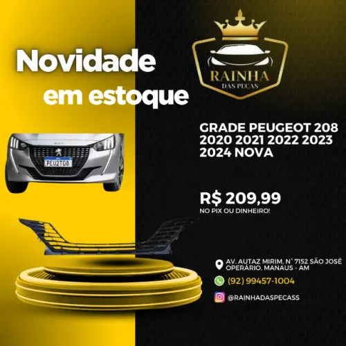 Grade Peugeot 208 2020 2021 2022 2023 2024 Nova
