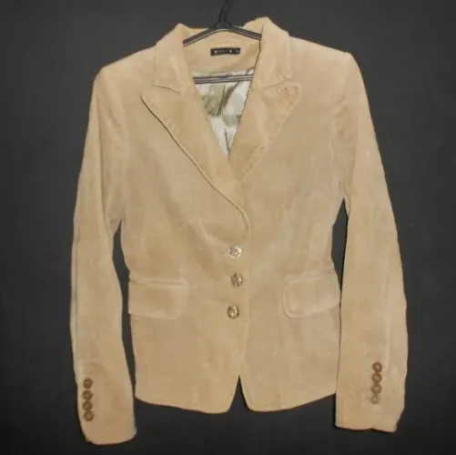 Blusa de frio - Blazer bege Yessica forrado - tamanho 36