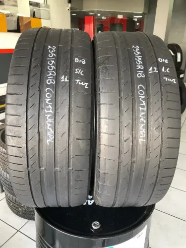 Kit 02 pneus 235/55r18 Continental Contisportcontact 5 100v (usados) 11/12