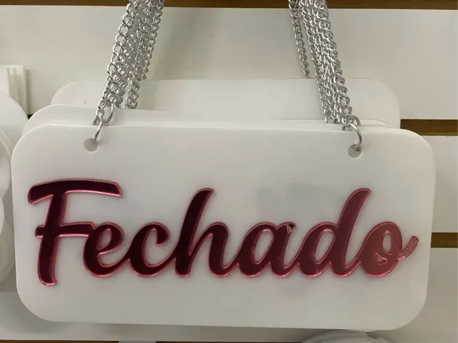 Placa aberto e fechado 