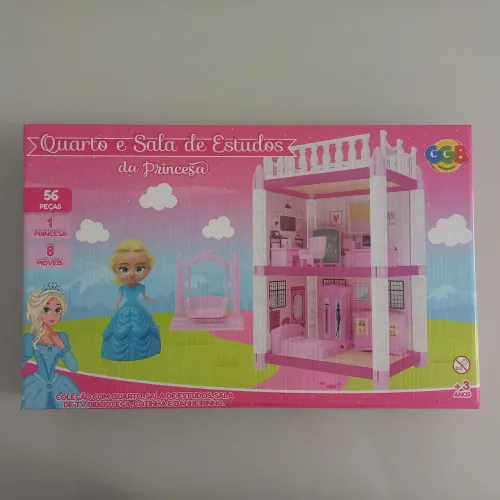 Casinha de Boneca Quarto e Sala de Estudos da Princesa - GGB Brinquedos