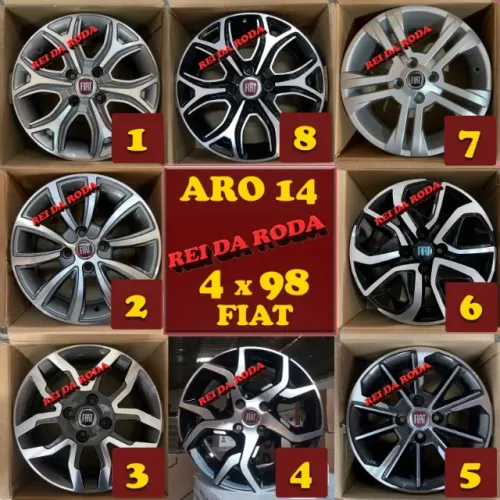 Jogo de Rodas - Fiat - ARO14 - Modelos variados!! A partir R$2.190,00