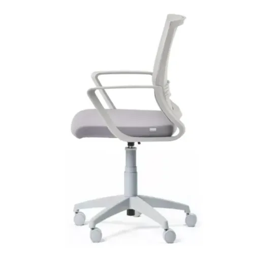 Cadeira Diretor Tela Mesh Cinza Com Braços Ergonômica Escritório Moderna 34031